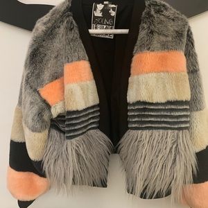 Women’s furry crap jacket
